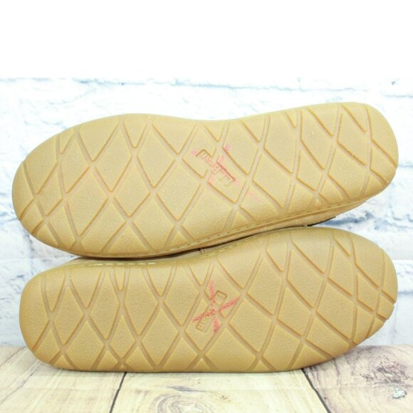 LL Bean Brown Suede Wicked Good Shearling Lined Moccasin Slippers Size 9 M - Picture 9 of 9